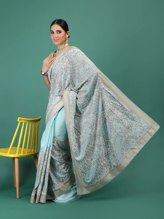 Chiffon Stitch Embroidery Saree