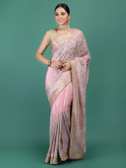 Chiffon Stitch Embroidery Saree