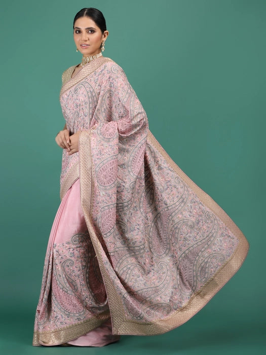 Chiffon Stitch Embroidery Saree