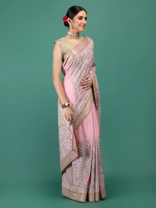 Chiffon Stitch Embroidery Saree