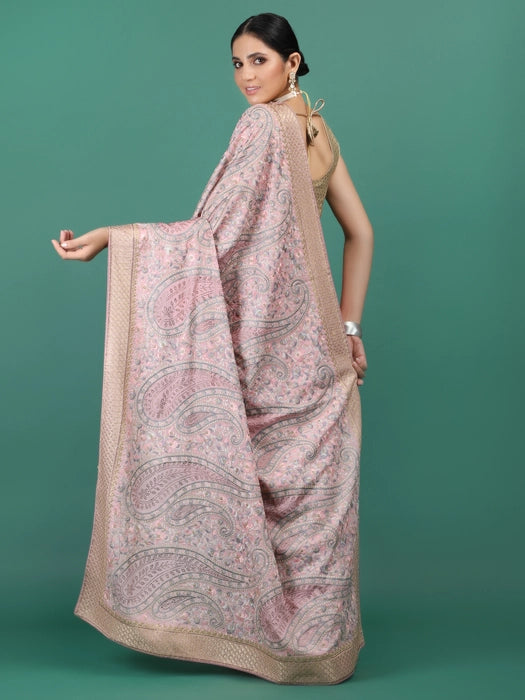 Chiffon Stitch Embroidery Saree