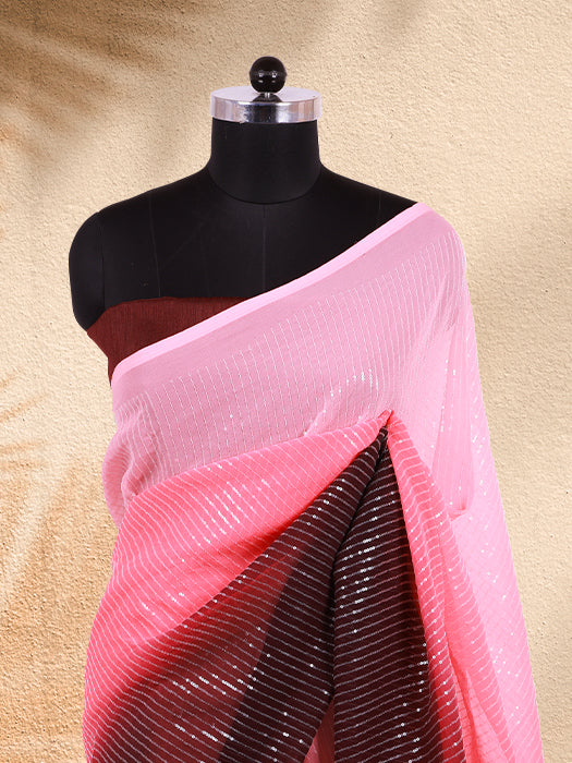 Georgette Sequins Saree