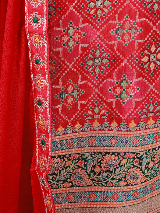 Pure Russian Dola Jacquard Suit with Dupatta