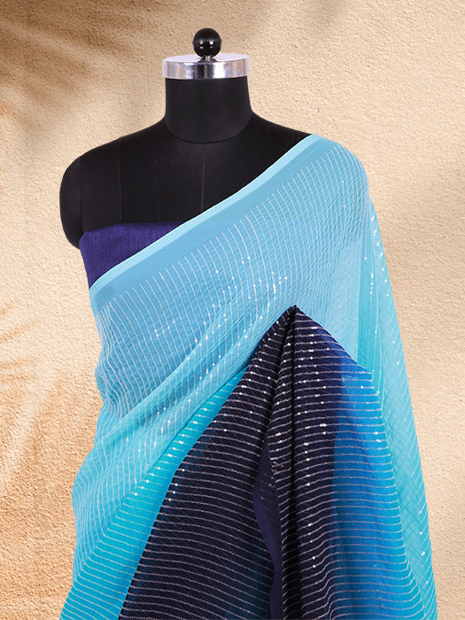 Georgette Sequins Saree