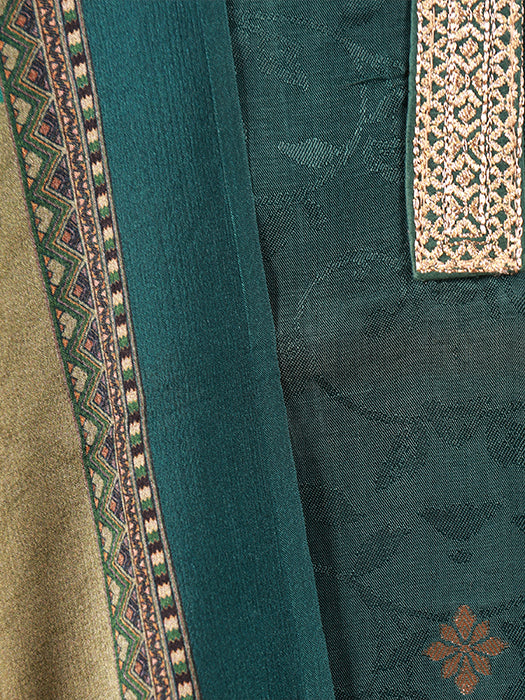 Plain Self Jacquard Suit with Dupatta