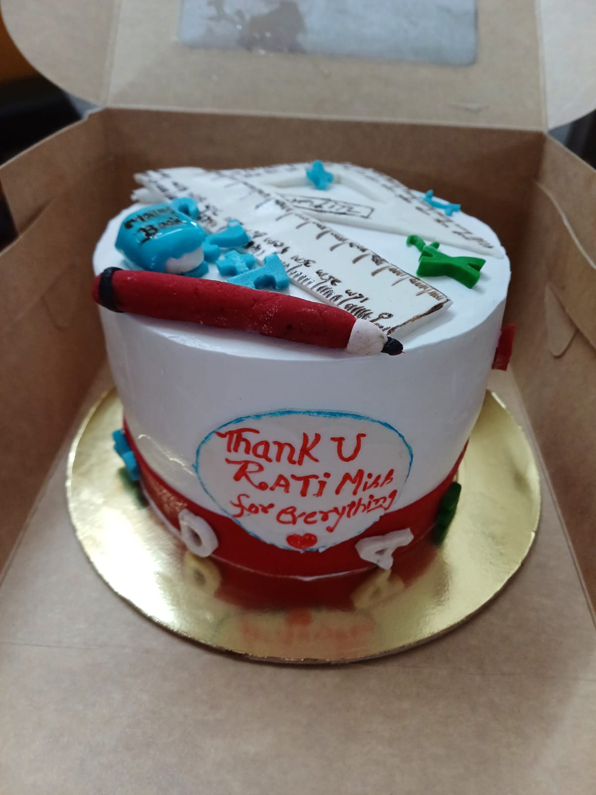 Customized Thank You Cake