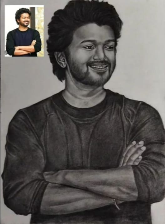 Brijitart Hand-Drawn Custom A4 Pencil & Pen Portrait Sketch