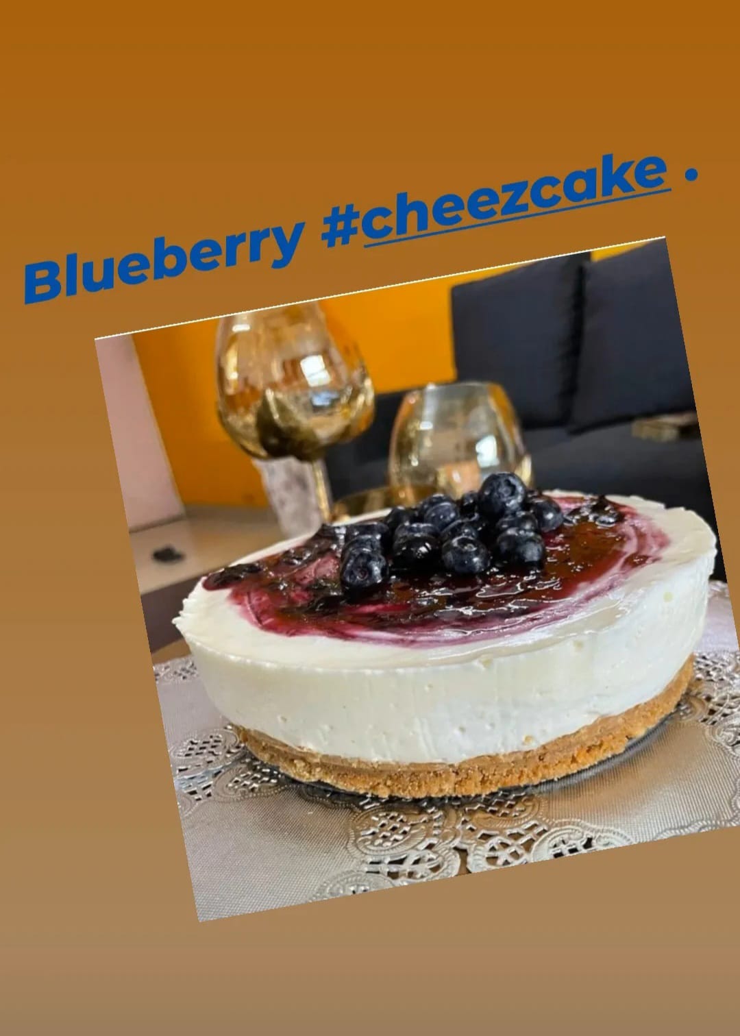 Blueberry Bliss: Blueberry cheesecake