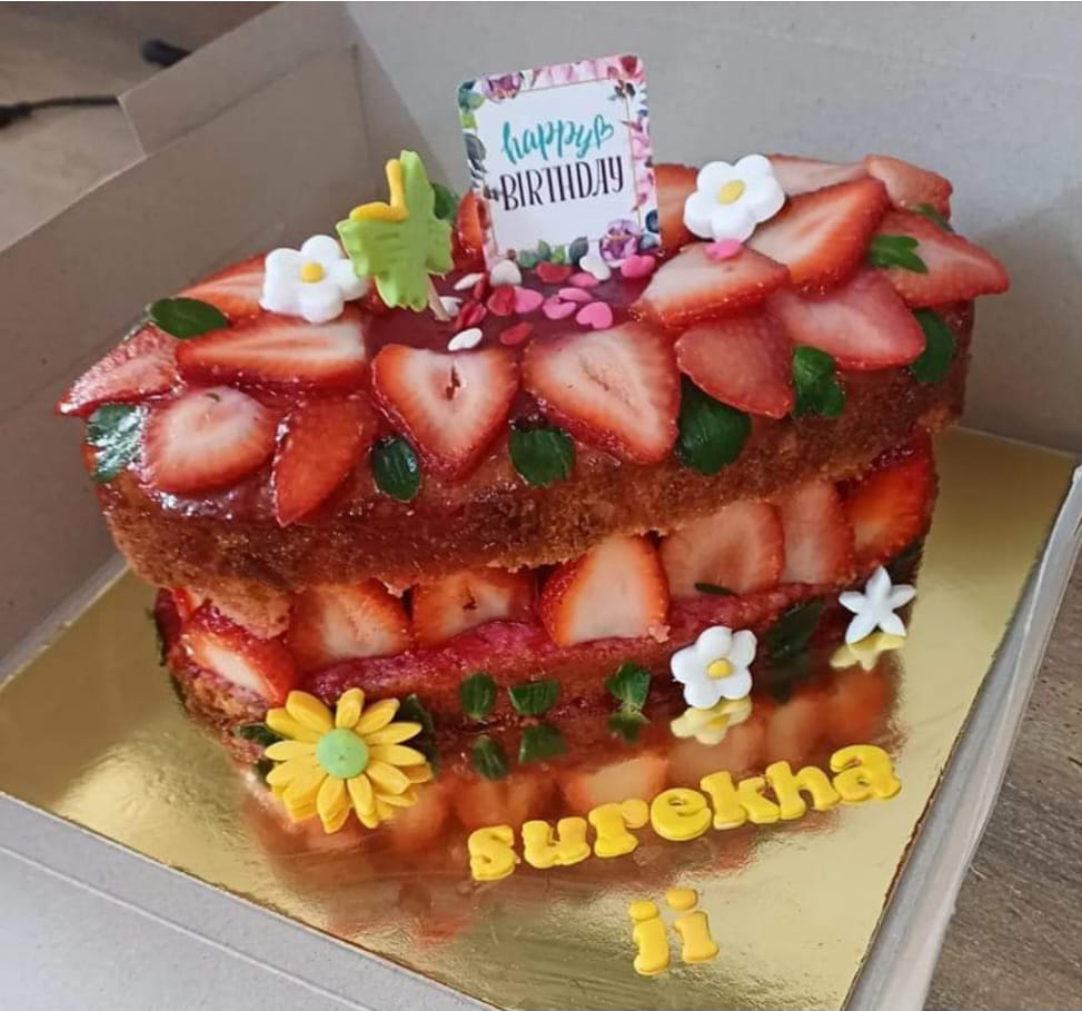 Fresh Strawberry Delight Layer Cake