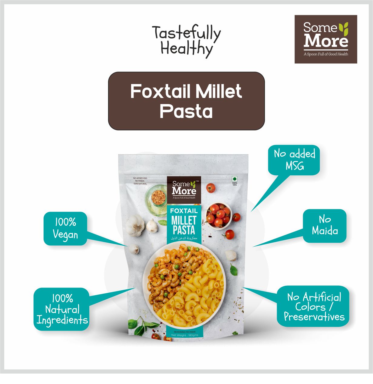 Some More Instant Healthy Foxtail Millet Pasta 175 Grams