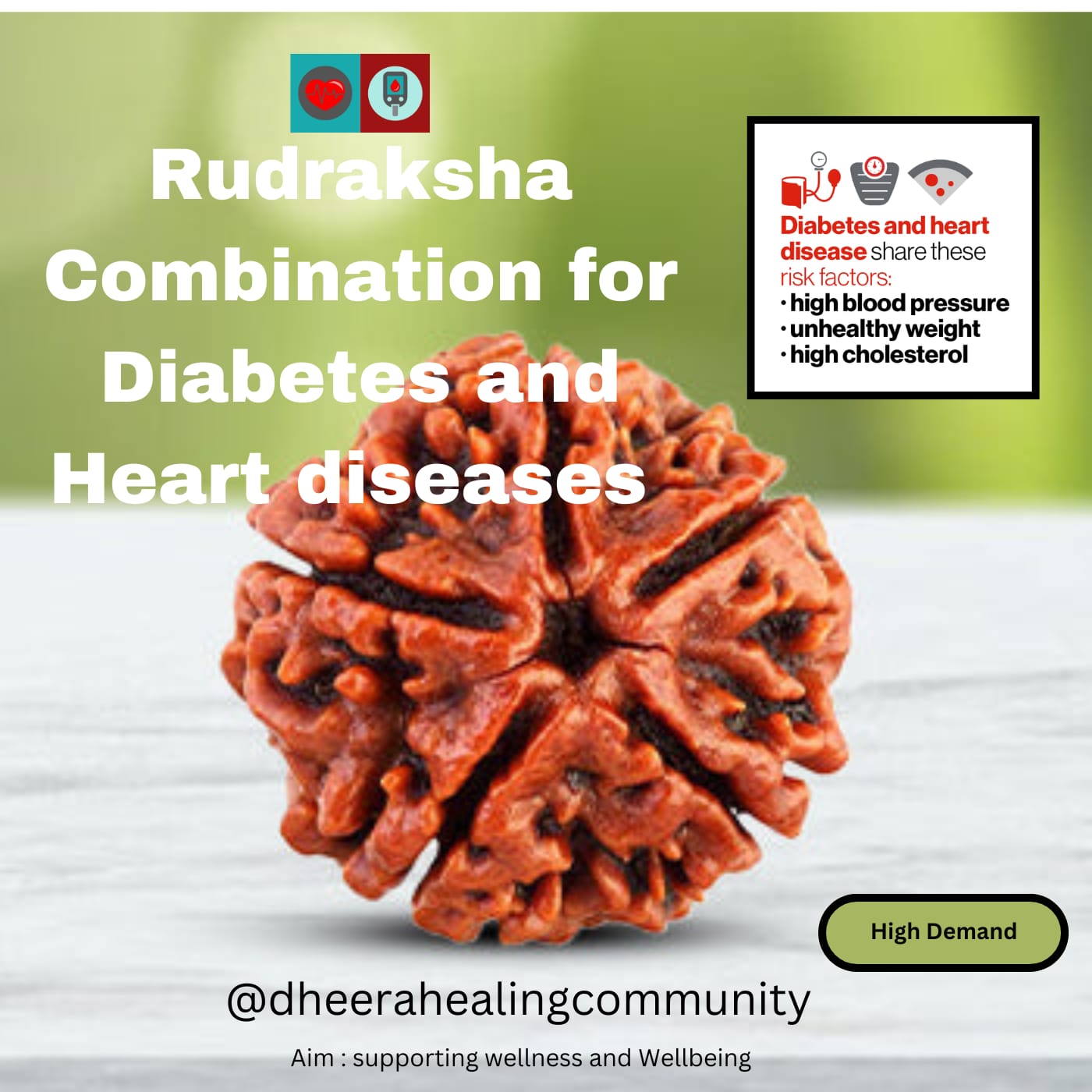 Rudraksha Combination For Diabetes and Heart Disease