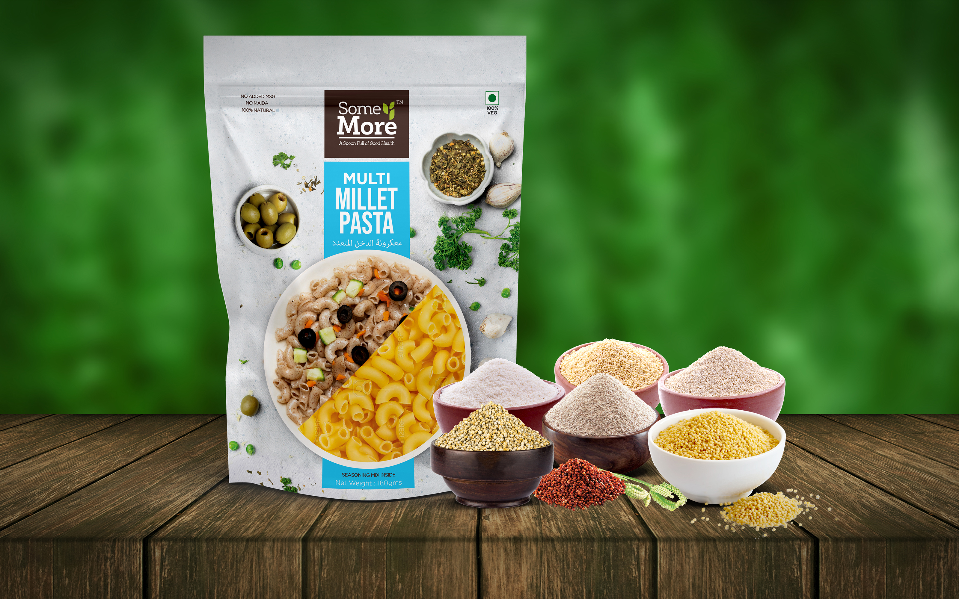 Some More Instant Healthy Multi Millet Pasta - Combo of 4 Pack of Pasta 175 Grams *4