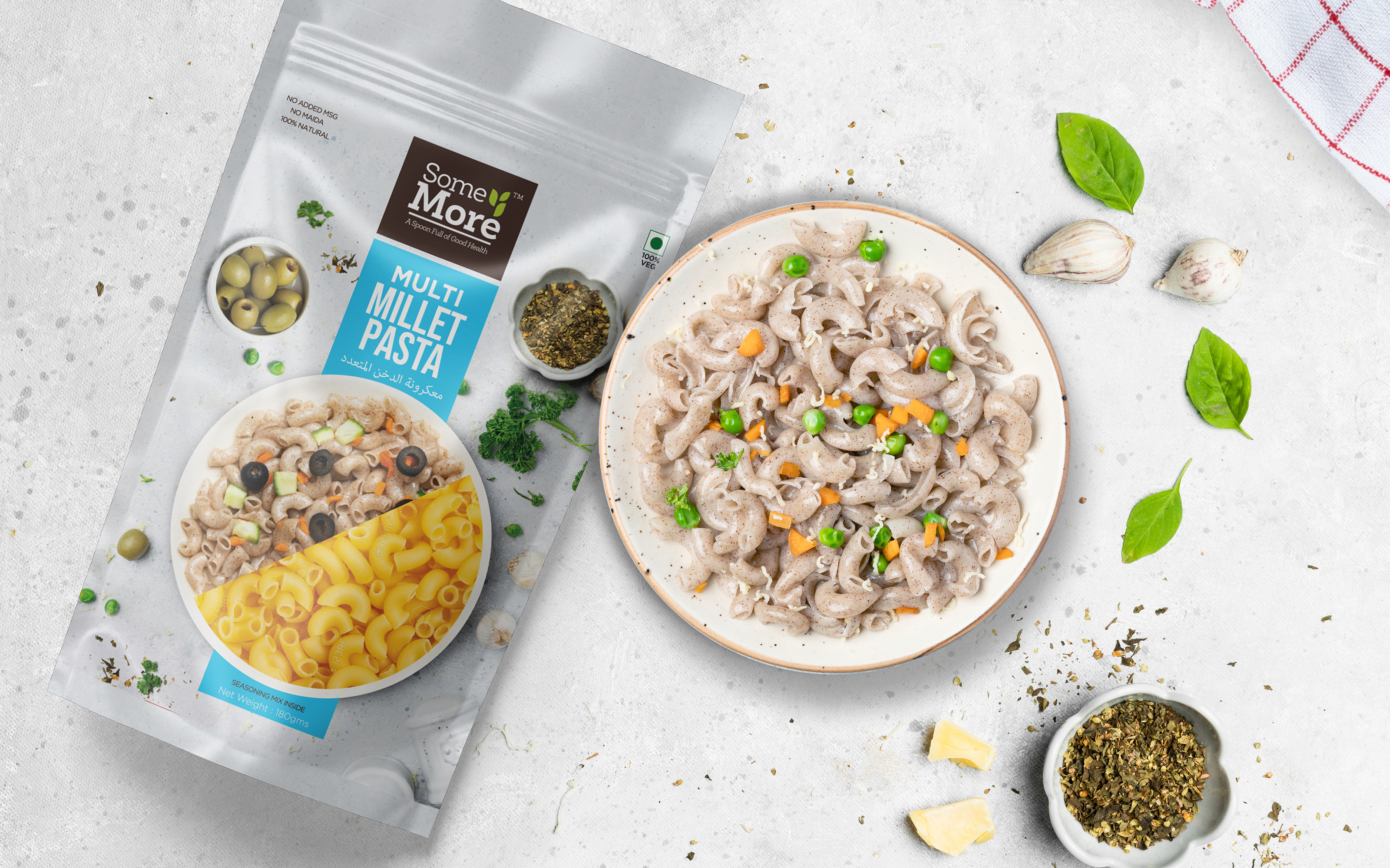 Some More Instant Healthy Multi Millet Pasta - Combo of 4 Pack of Pasta 175 Grams *4