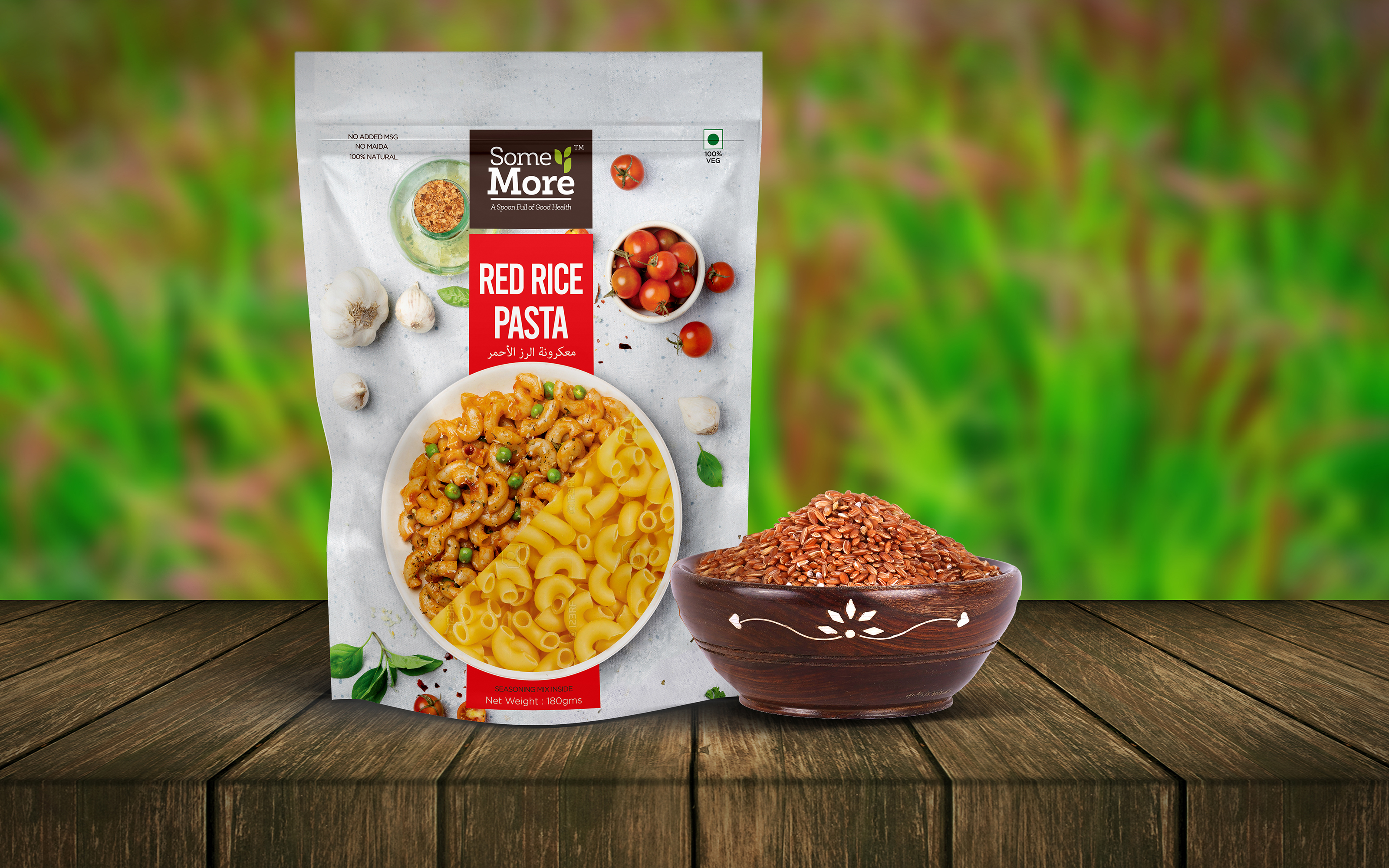 Some More Instant Healthy Red Rice Pasta - Combo of 4 Pack of Pasta 175 Grams*4