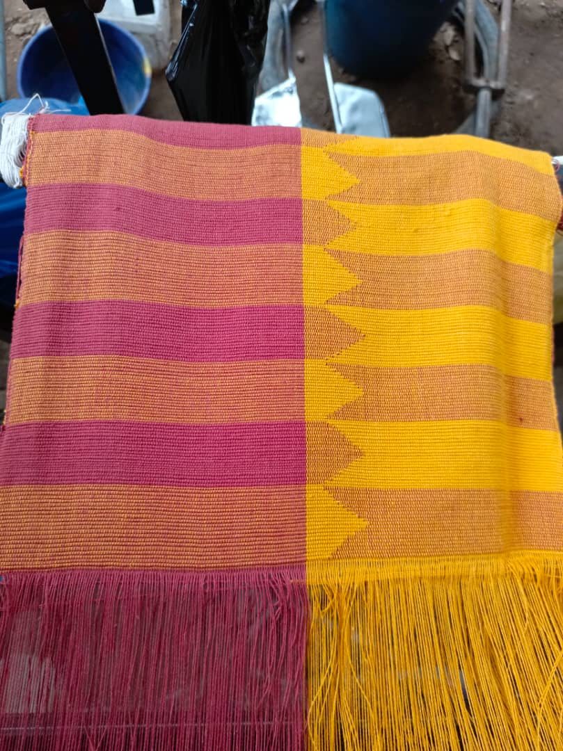 Vibrant Yellow and Pink Pattern Hammiye cloth