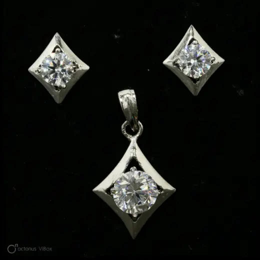 Hena Designs Prism Sparkle 0.80 Carat Round Diamond Solitaire Stud…