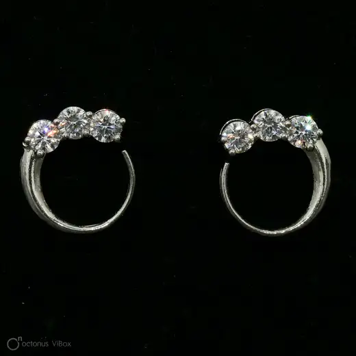Hena Designs 0.30 Carat Diamond Solitaire Stud Earrings