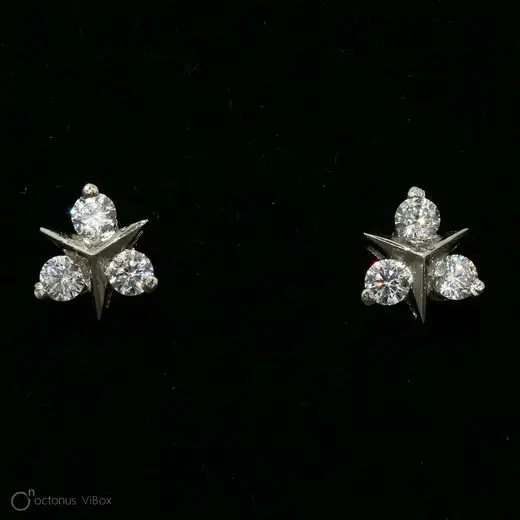 Hena Designs 0.30 Carat Diamond Solitaire Stud Earrings