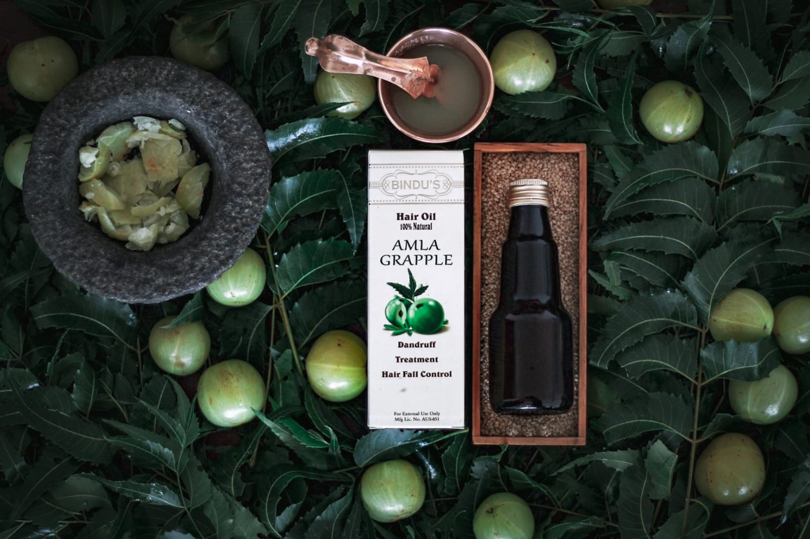 Bindu's Herbals Amla Grapple Anti-Dandruff & Hairfall Control Hair Oil…