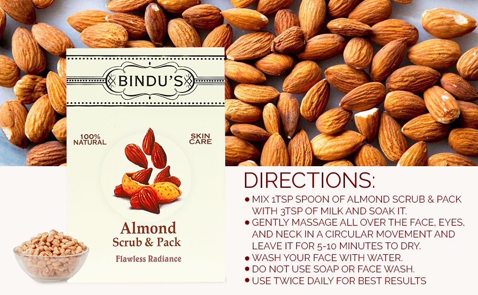 Bindu's Herbal Products Almond Scrub Cum Pack