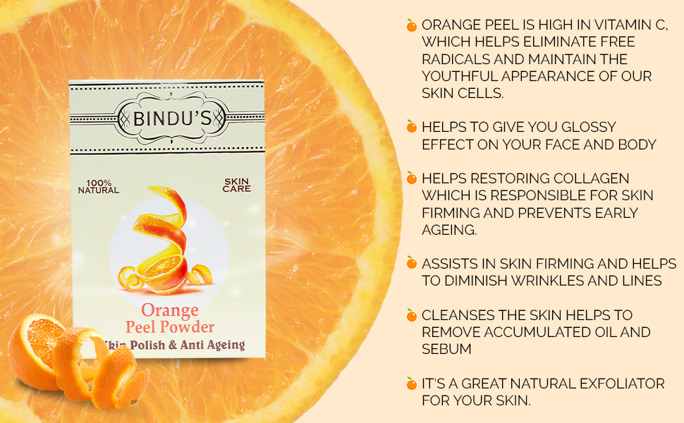 Bindu's Pure & Natural Orange Peel Powder