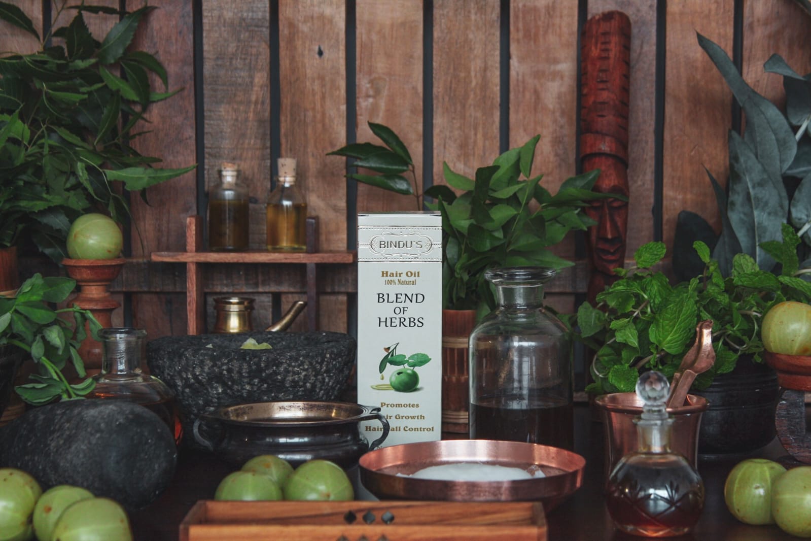 Bindu's Herbals Blend of 6 Herbs Hair Oil with Amla & Bhringraj (100 ml)