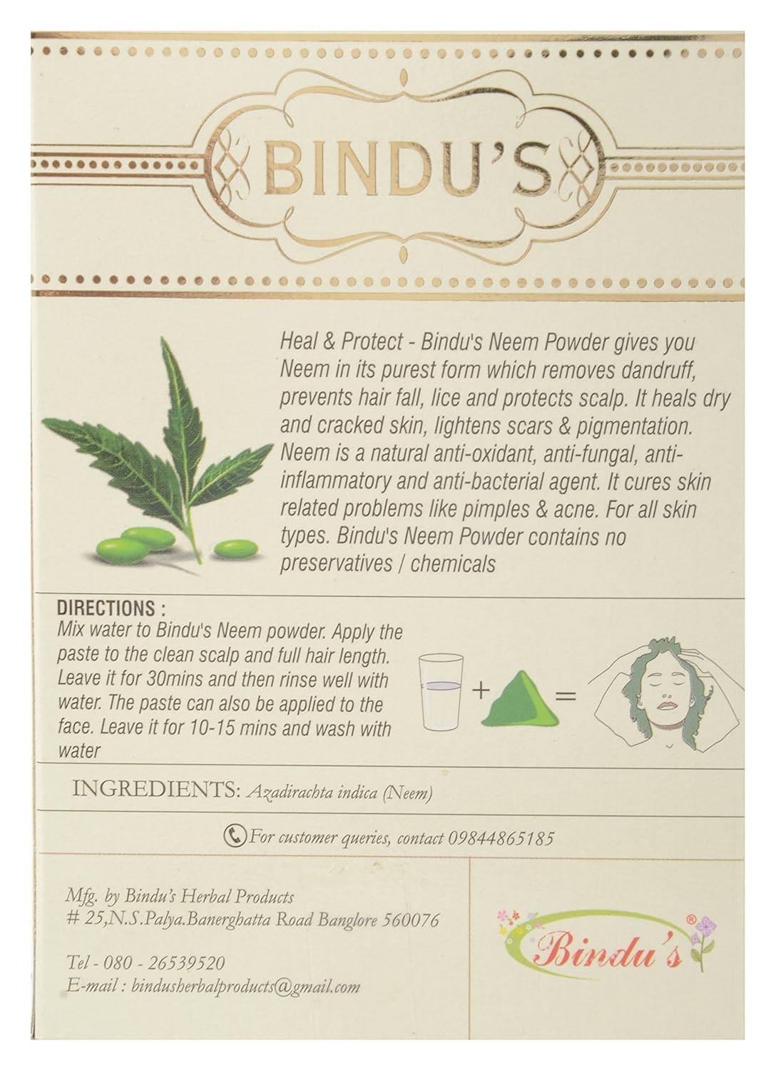 Bindu's Herbal Products Neem Powder