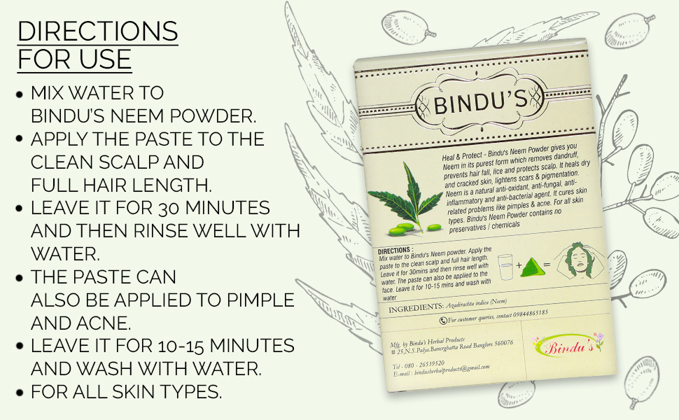 Bindu's Herbal Products Neem Powder