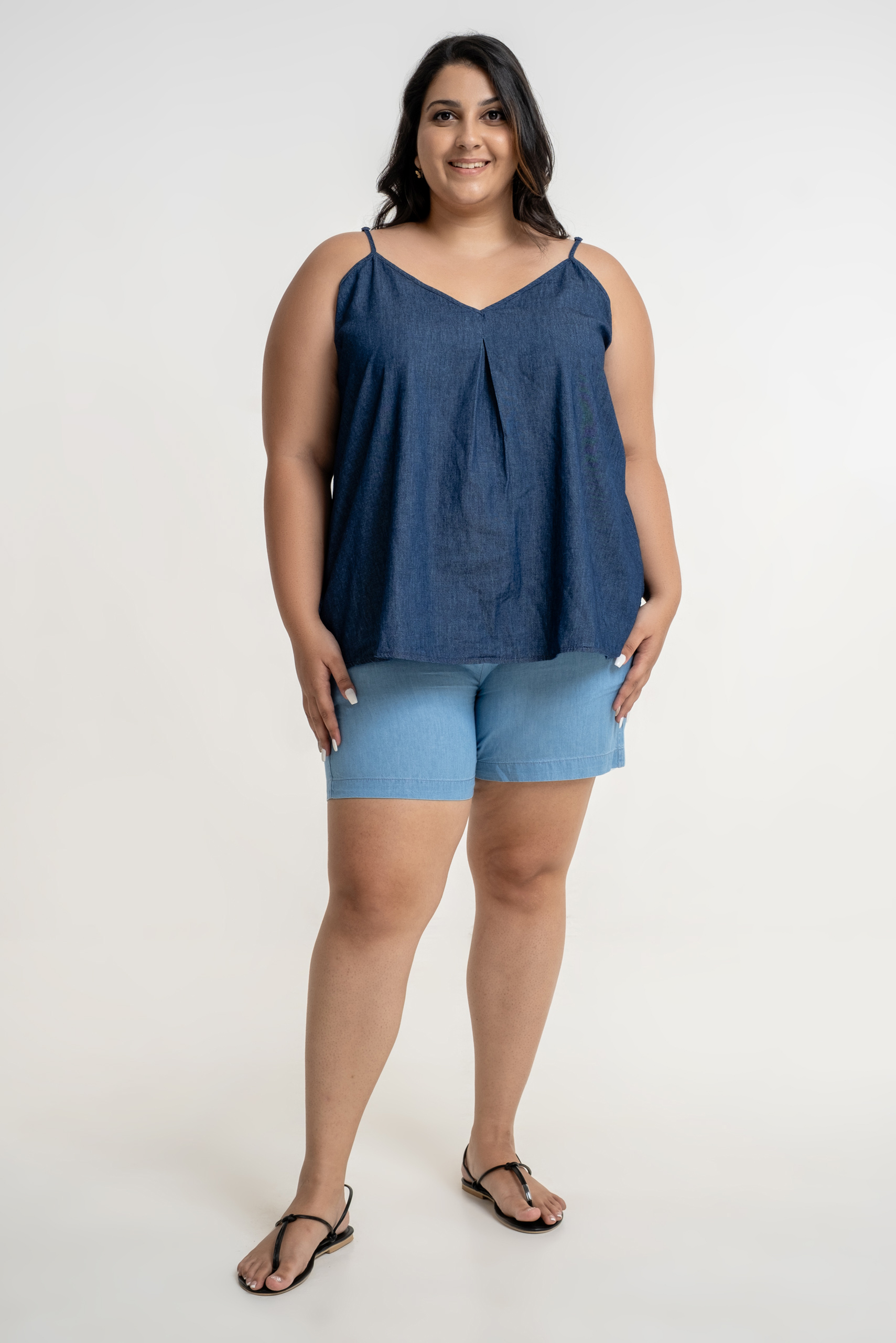 Double XL Women’s Plus Size Blue Sleeveless Casual Top
