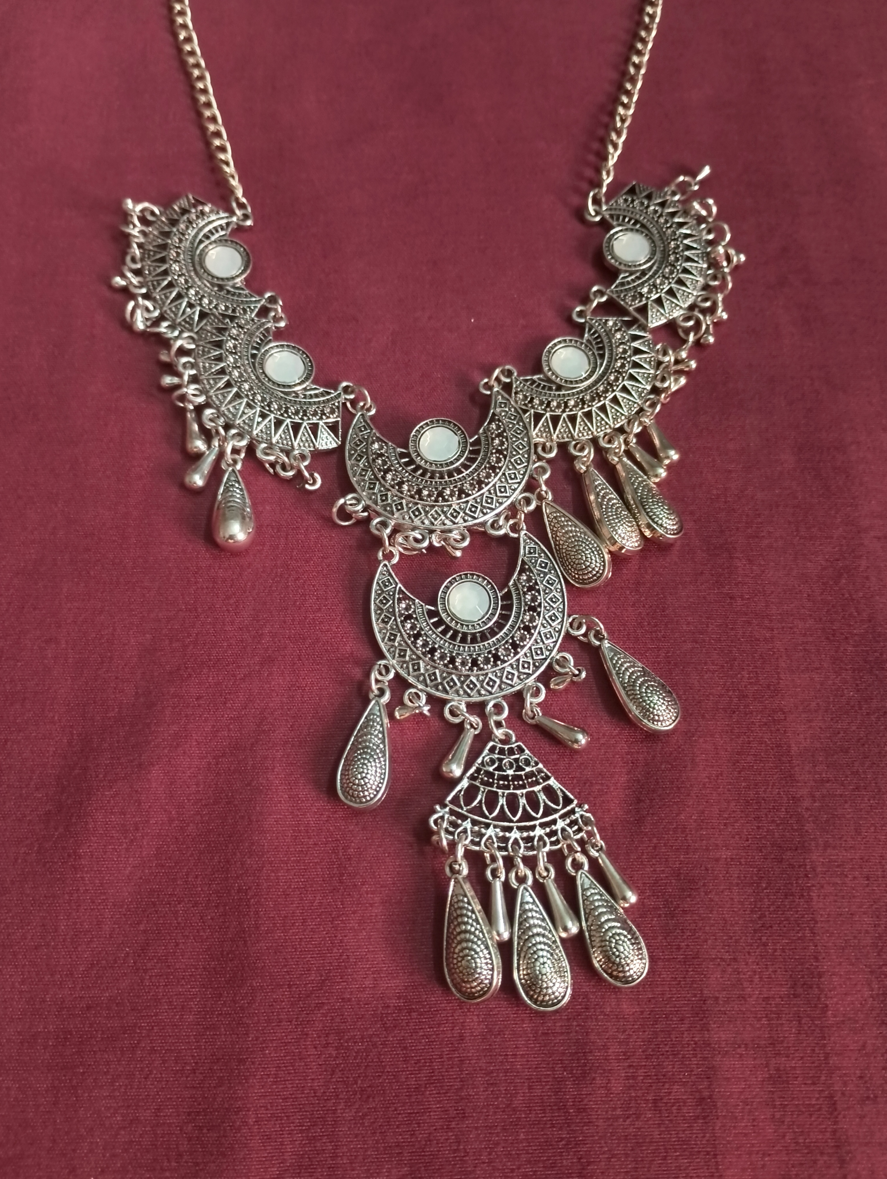 Artificial Lighweight Oxidised Necklace