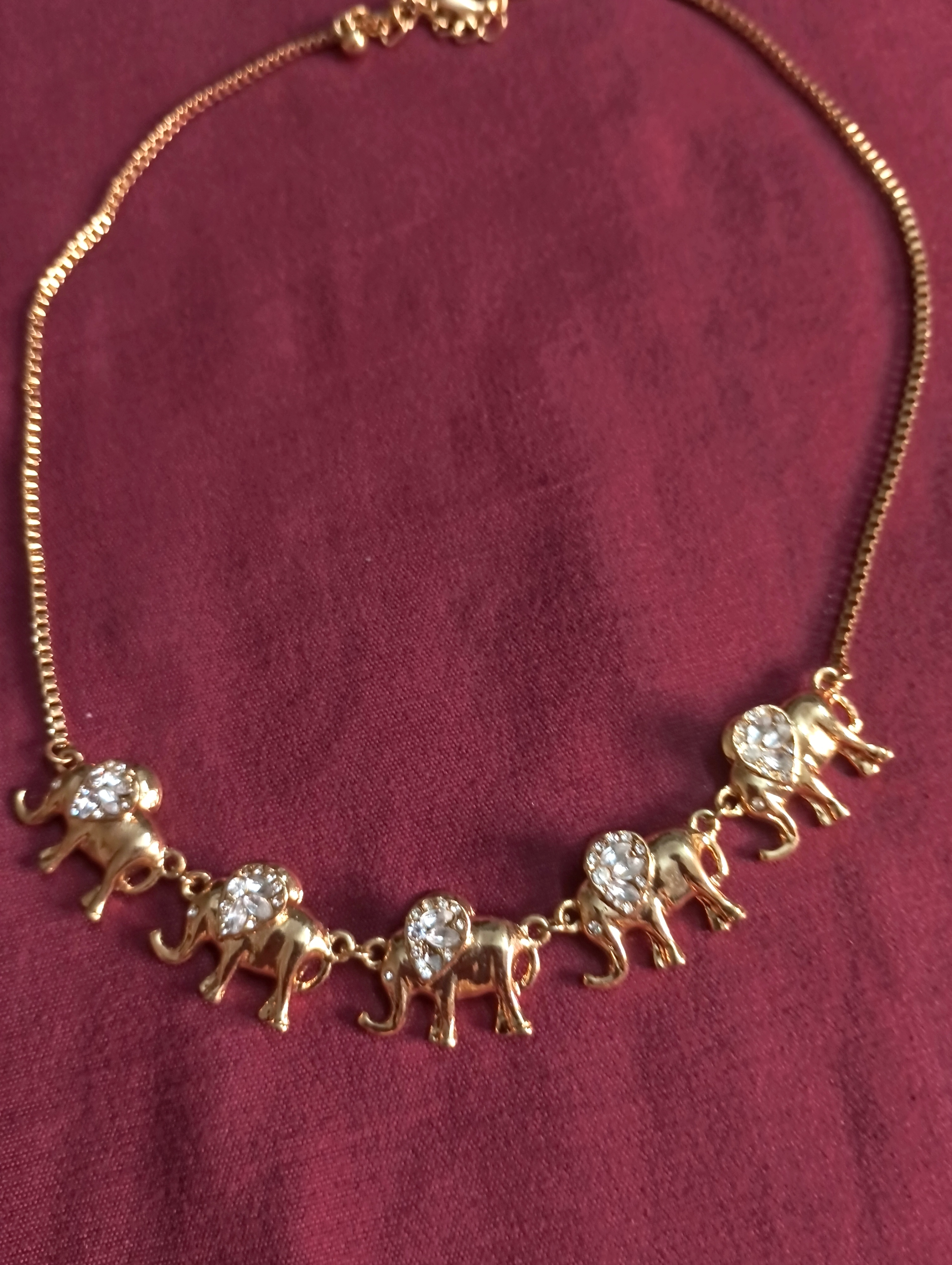 NAYAAB JEWELZ Gold-Plated Western Charm Necklace with Little Elephant…