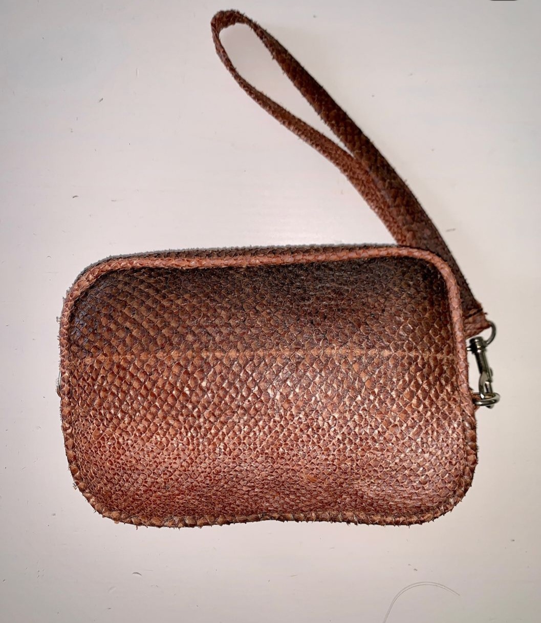 Arctic Elegance Handcrafted Genuine Leather & Fishskin Handbag