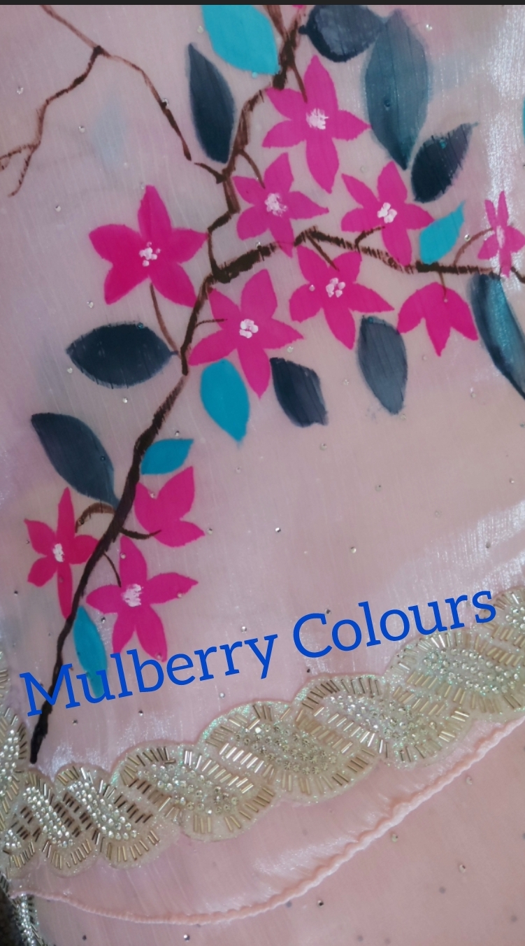 Handpainted saree