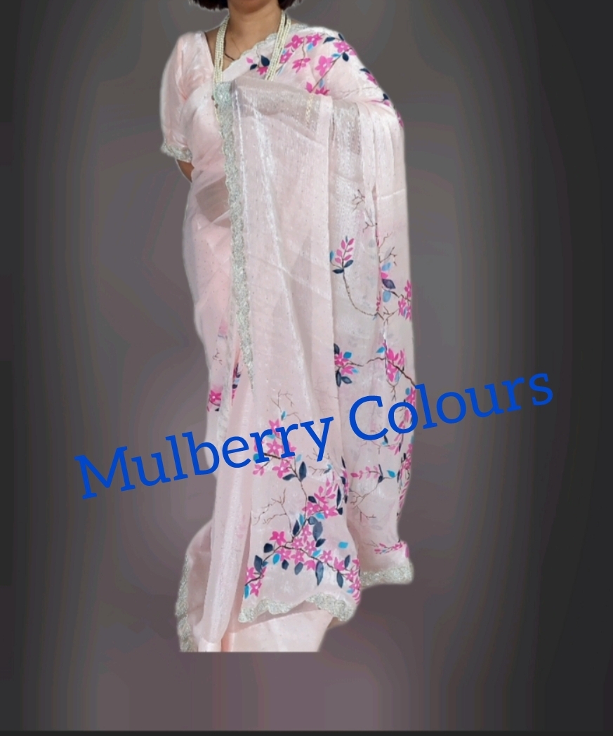 Handpainted saree
