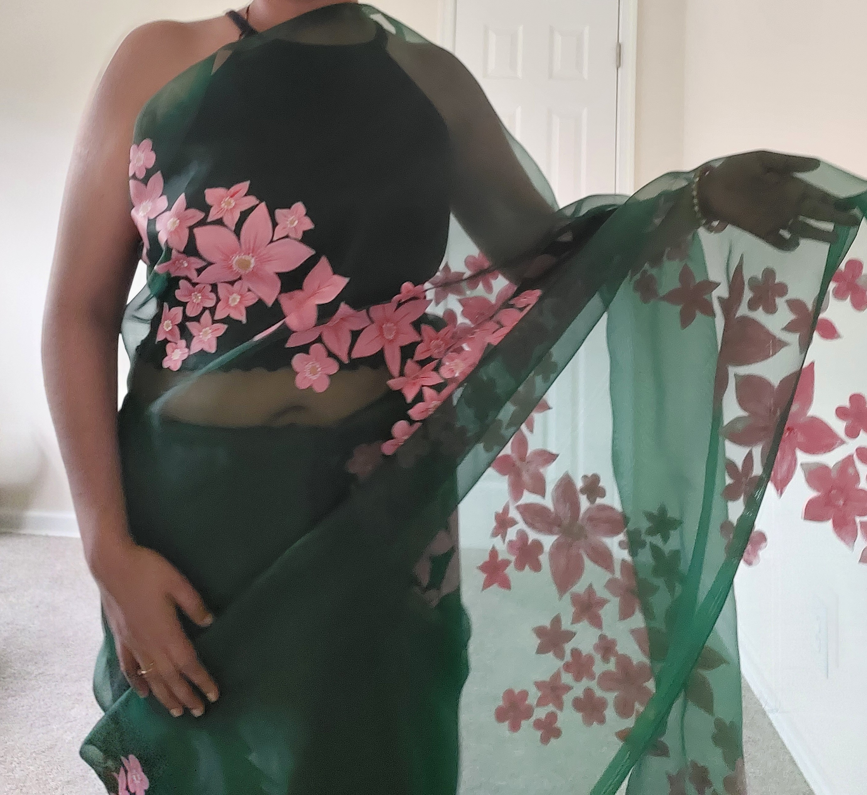 Handpainted saree