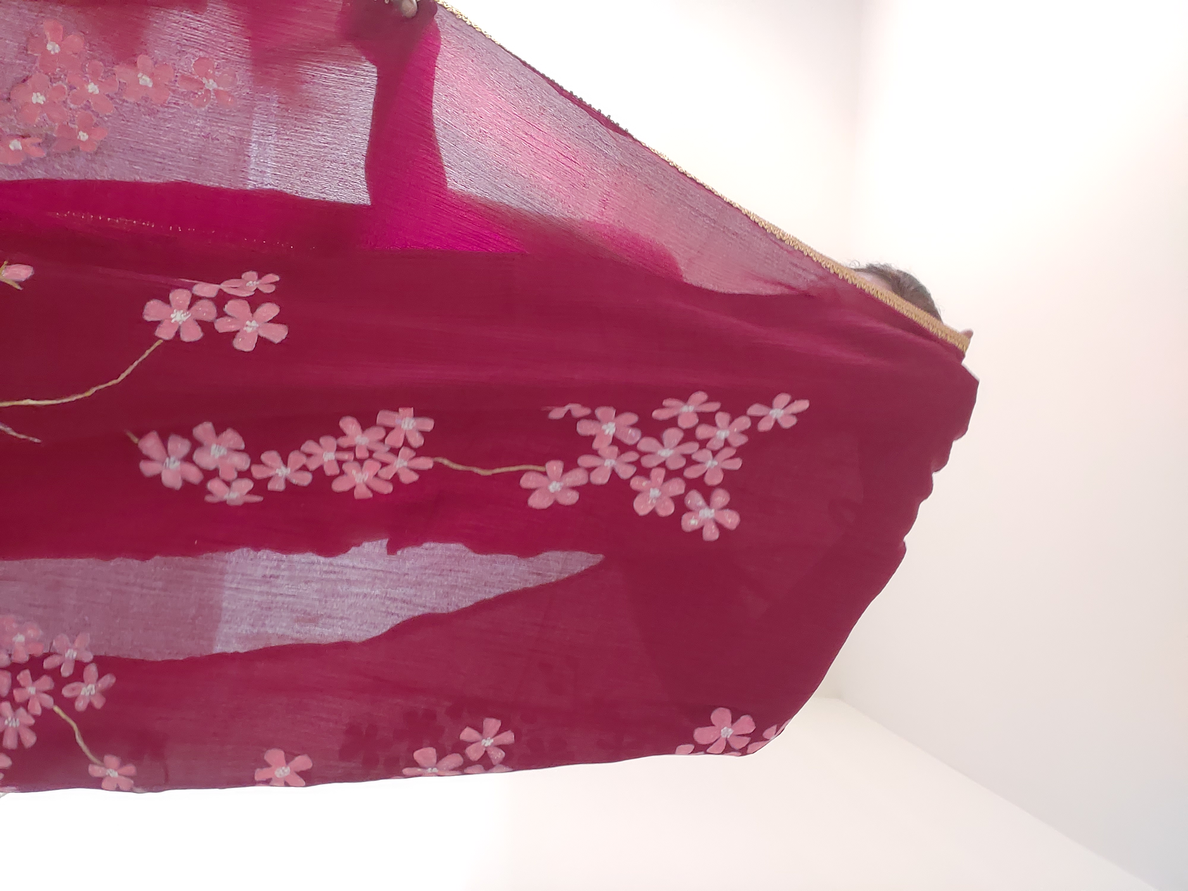 handpainted saree