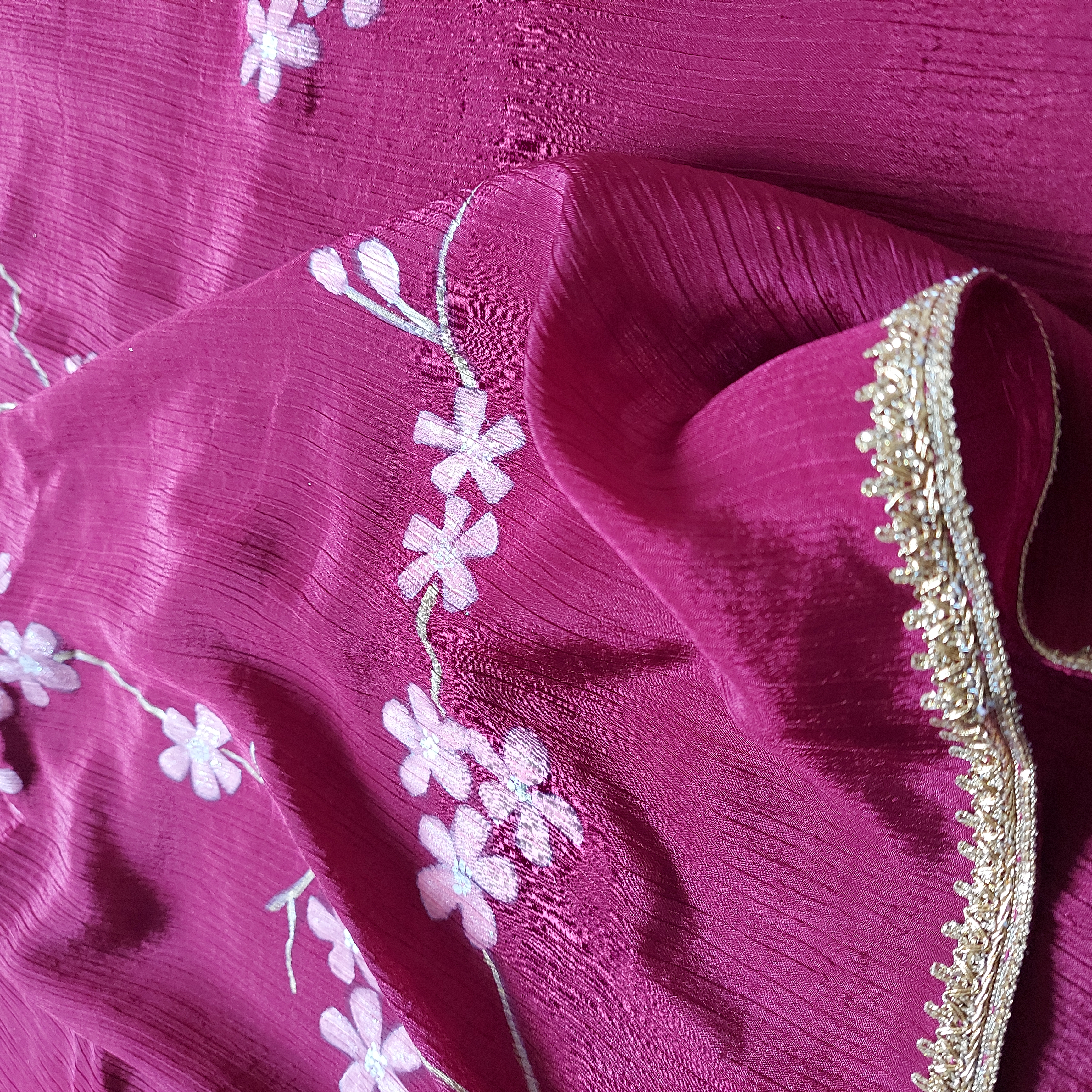 handpainted saree