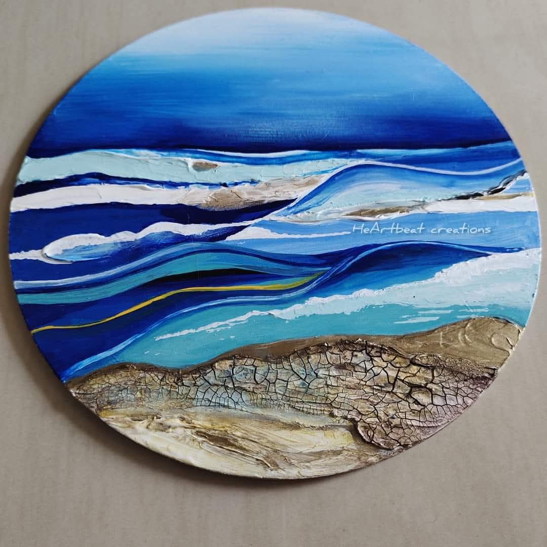 Circular Waves of Rebirth Wall Painting