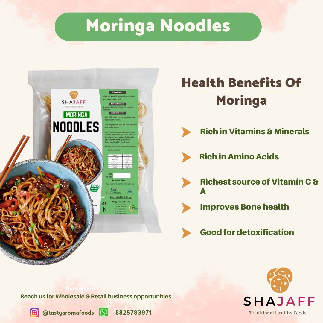 Traditional Healthy Foods Shajaff Moringa Noodles