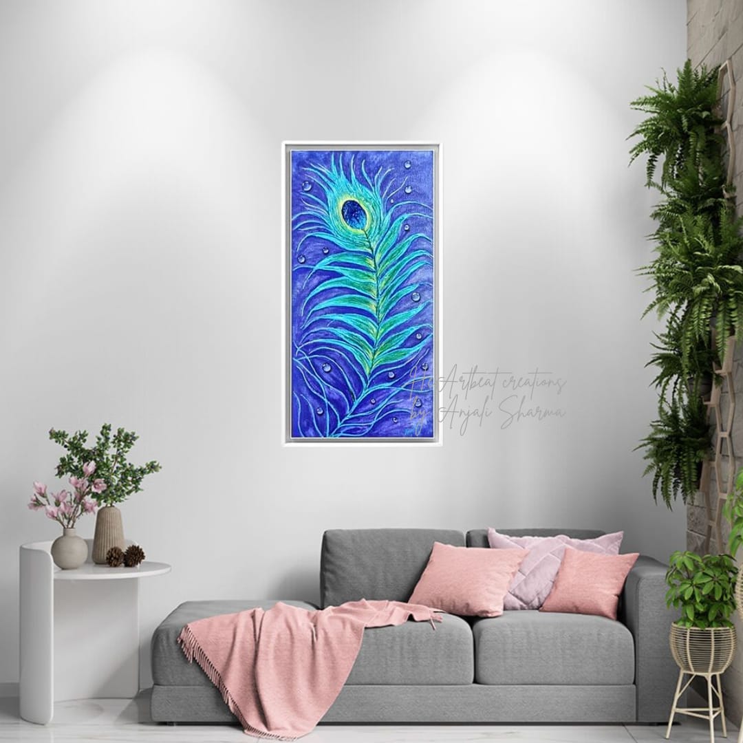 Peacock Feather Painting