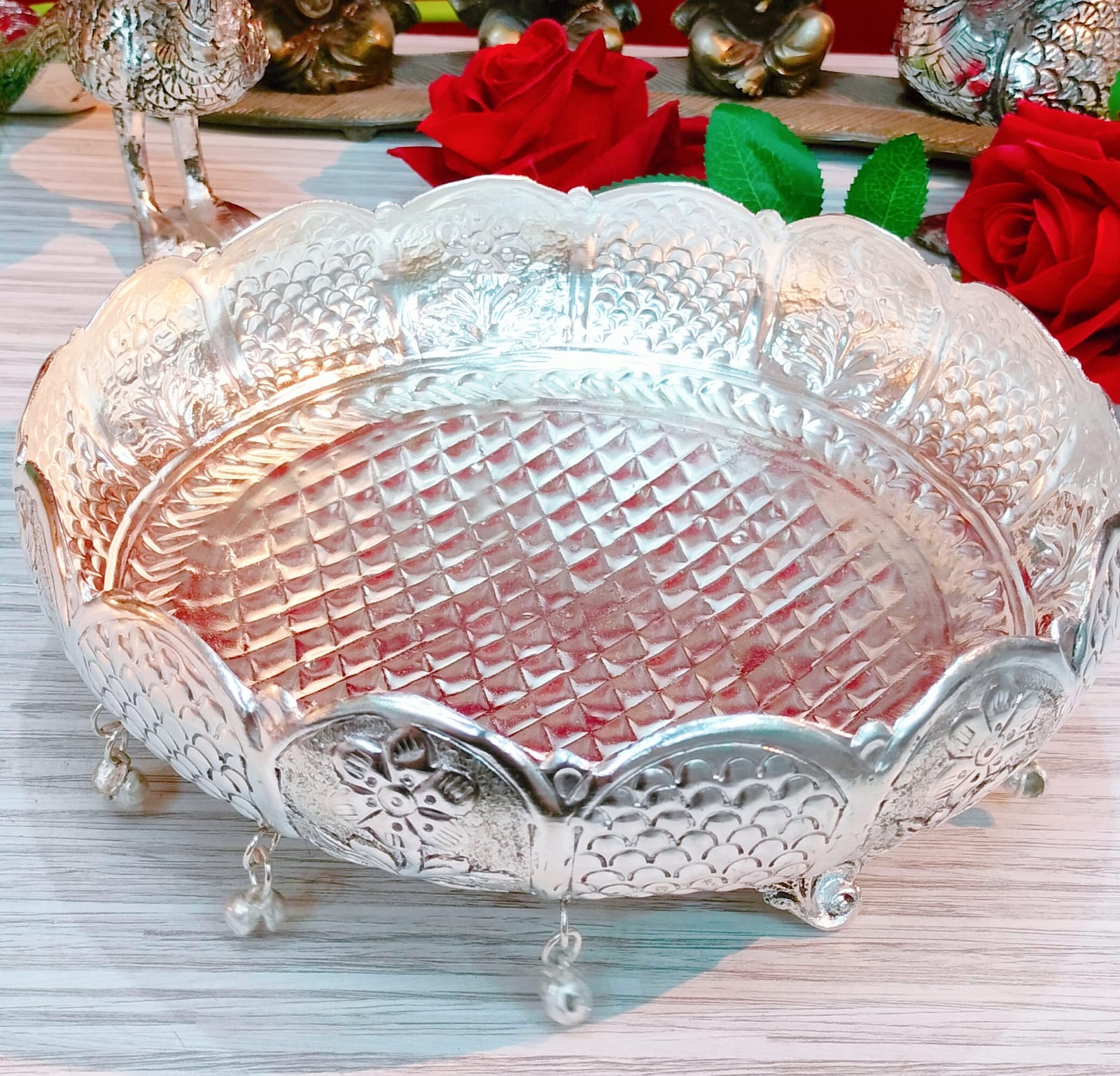 Gifts & Wraps Handcrafted German Silver Decorative Urli Bowl