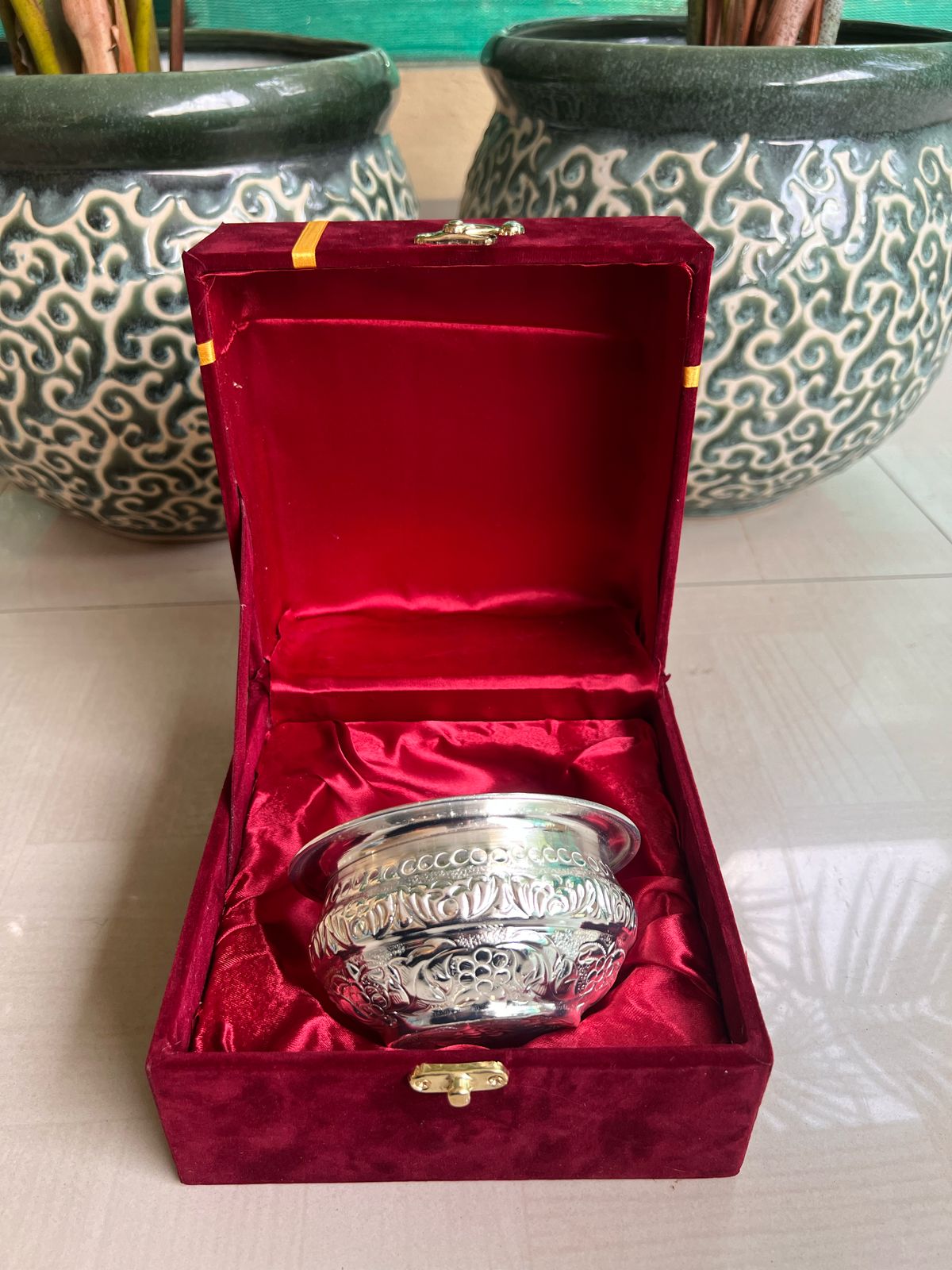 Gifts & Wraps Handcrafted German Silver Pooja & Festive Gift Item
