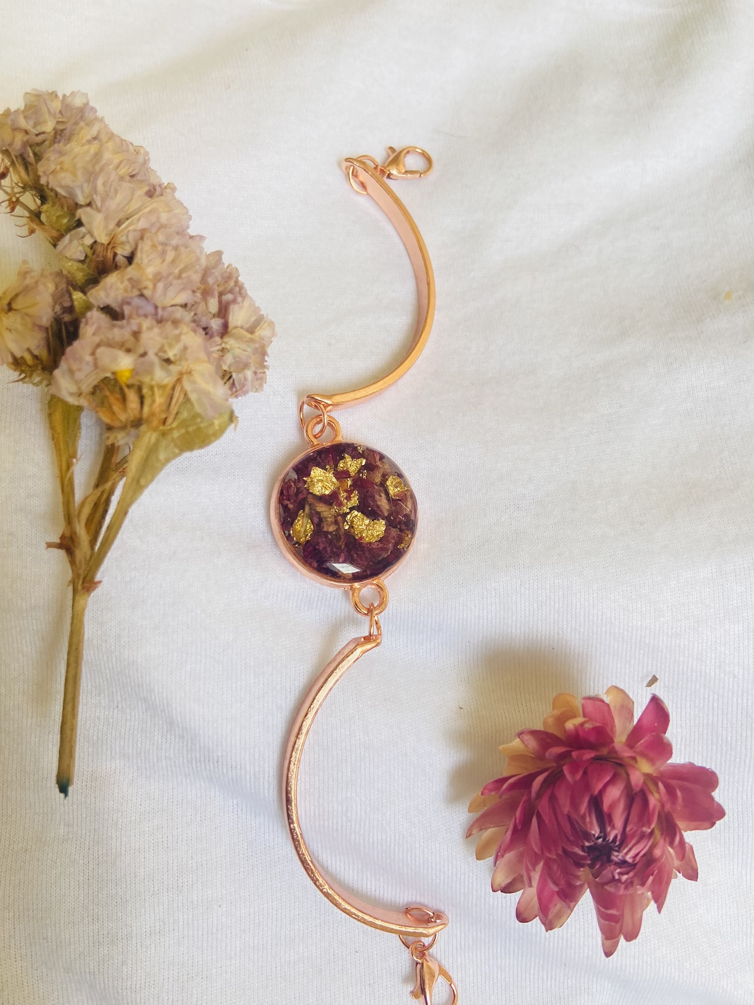 Resinova Handcrafted Green Tea Infused Resin Charm Bracelet