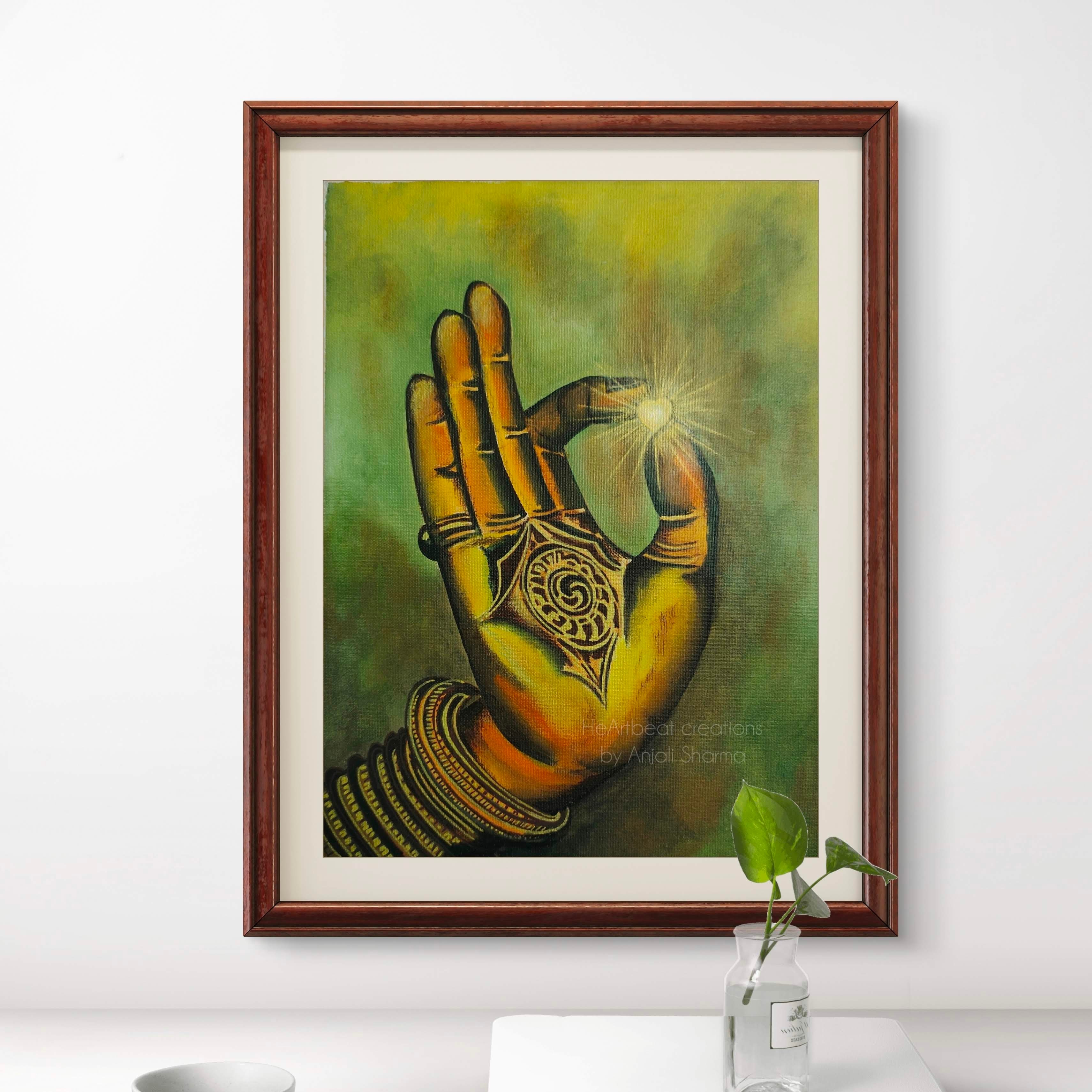 Vitarka Mudra Hand Painting