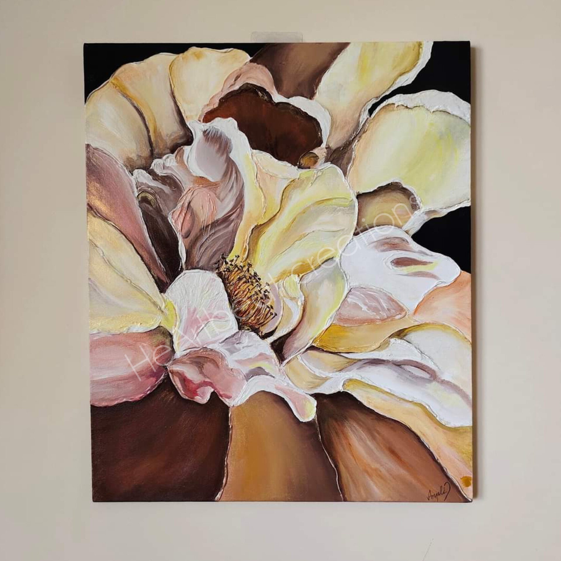 Original Floral Botanical Canvas Painting