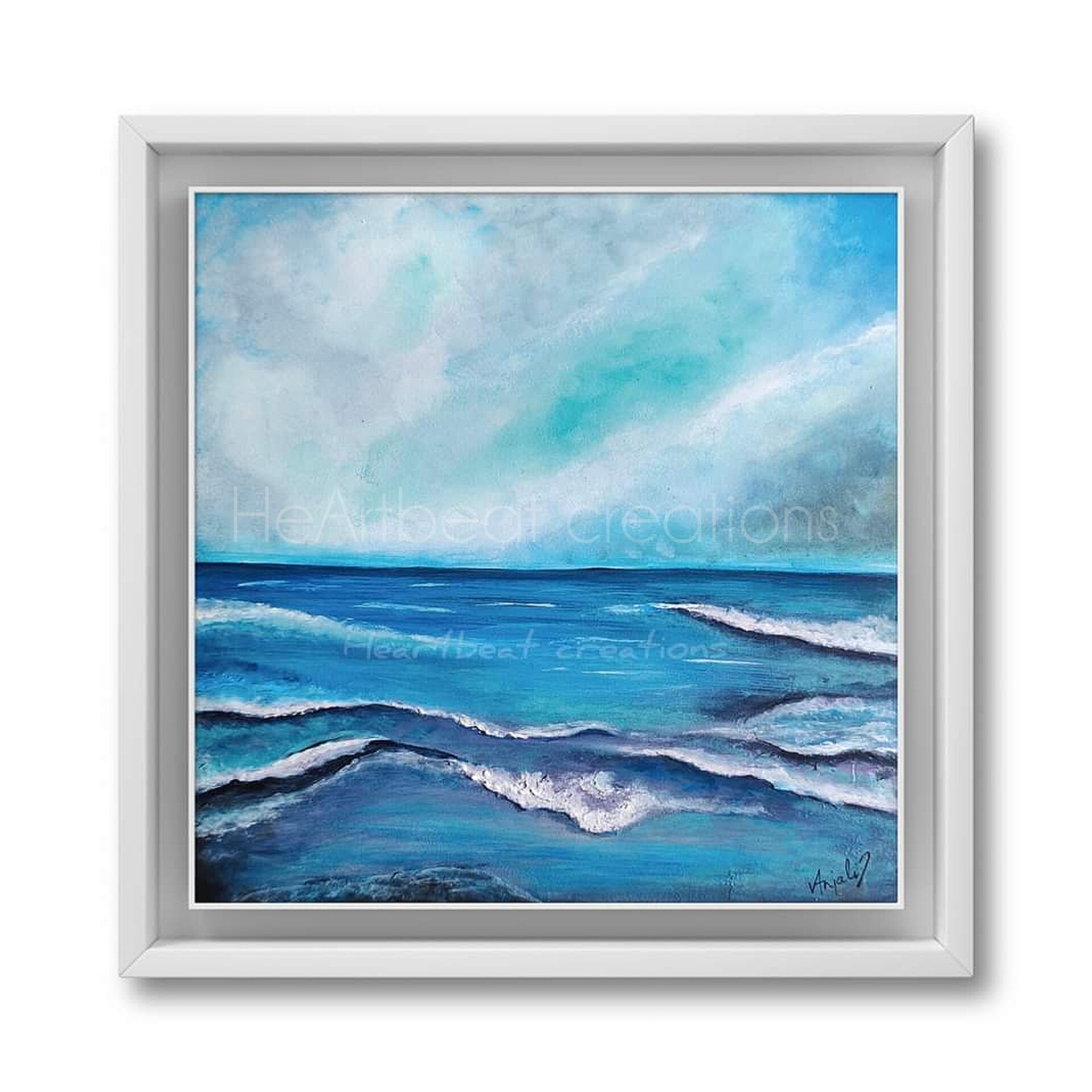 Original Acrylic Ocean Seascape Canvas Painting