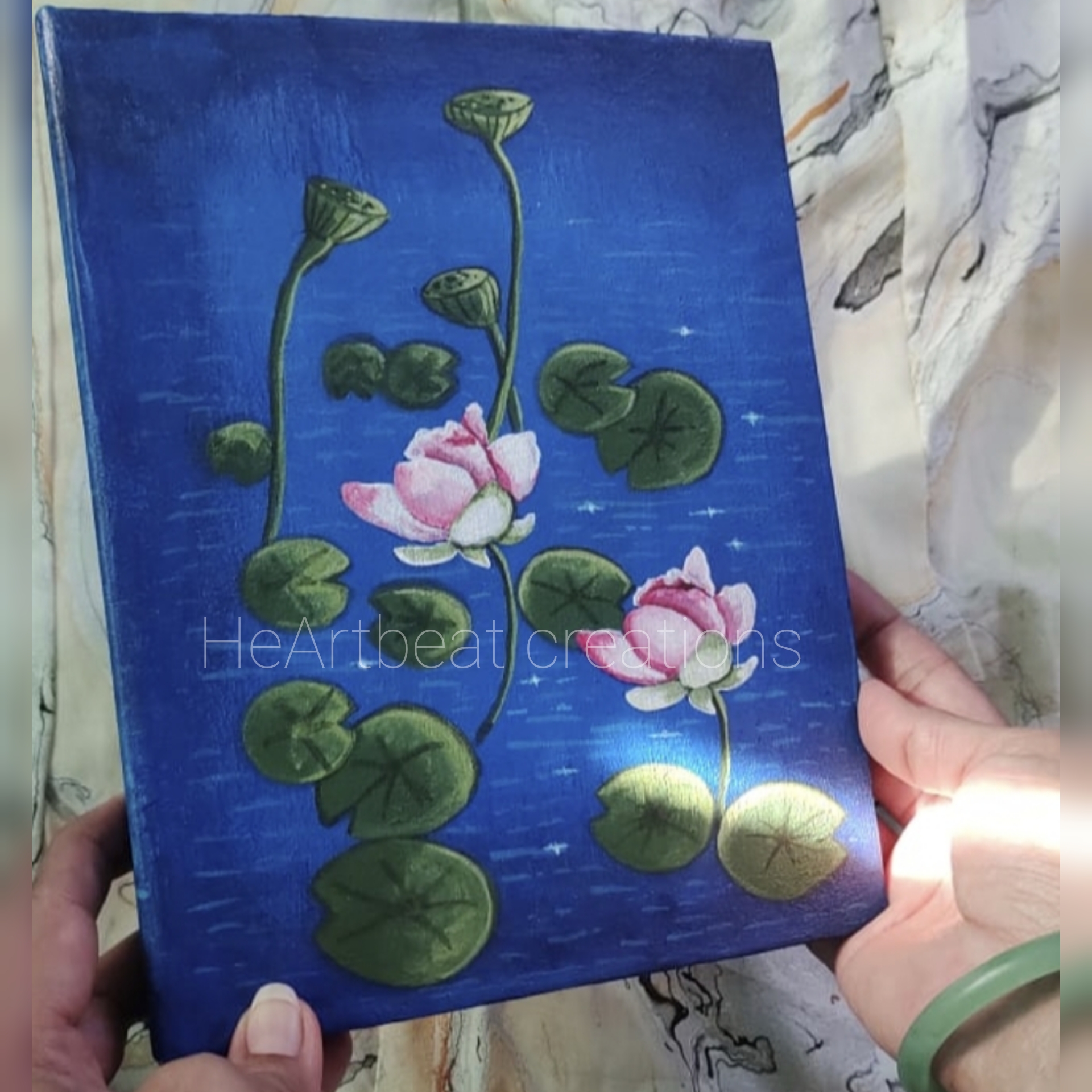 HeArtbeat creations by Anjali Sharma "Lotus" Refillable Reusable Folder…