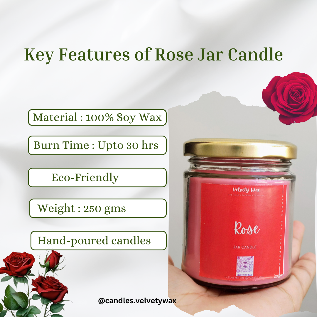 Rose Scented Jar Candle
