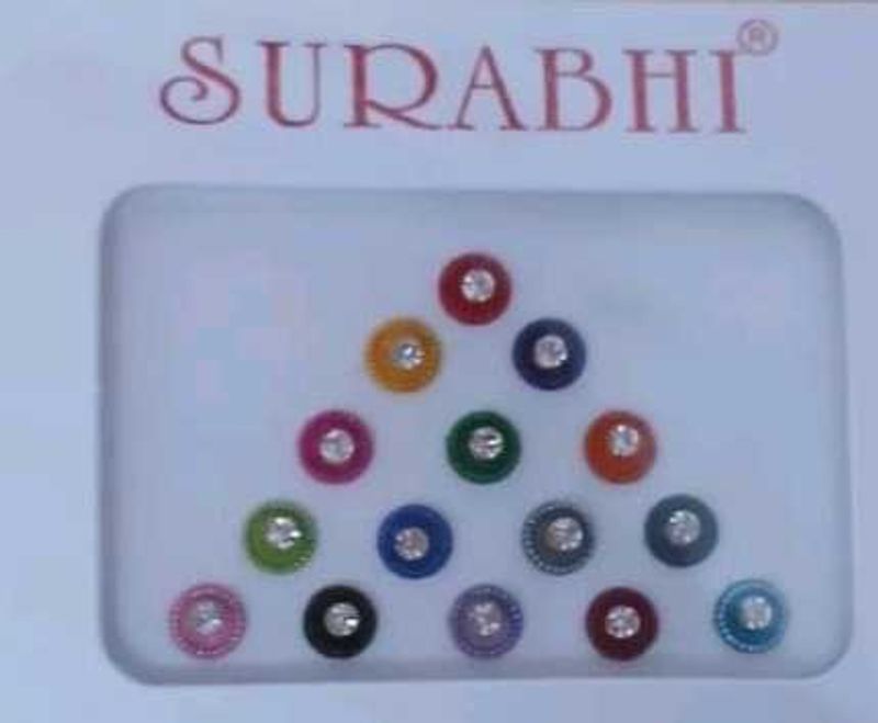 Elite Bindi Palace Multicolour Round Decorative Bindi Set (Medium)