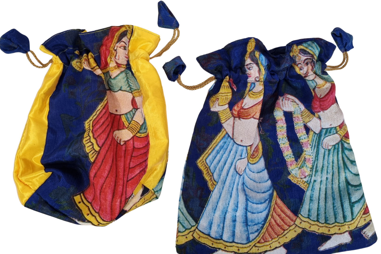 Women Inspired Art Apparel "Dancing Ladies" Handcrafted Ethnic Print…